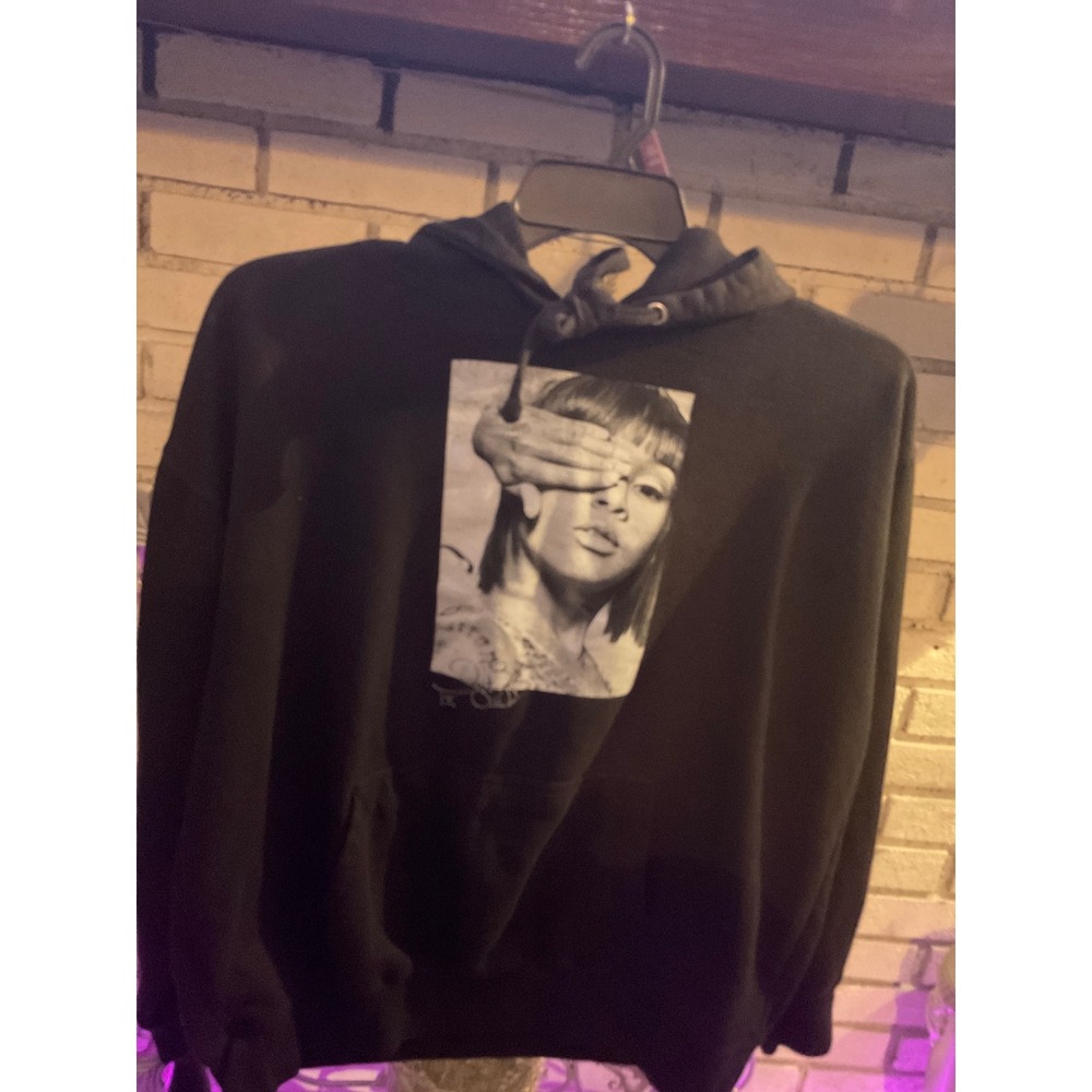 Hip Hop Royalty Rihanna Graphic Hoodie Black Pullover Sweatshirt Mens Large